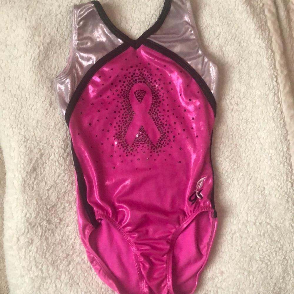 GK breast cancer awareness pink leotard AXS